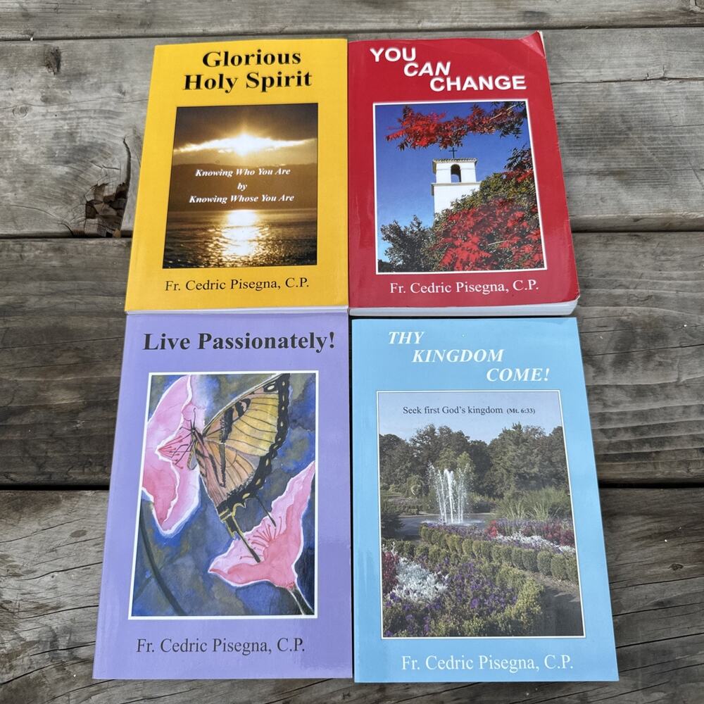 Lot of 4 Fr. Cedric Pisegna, C.P. Paperback Christian Books, Glorious..Kingdom+